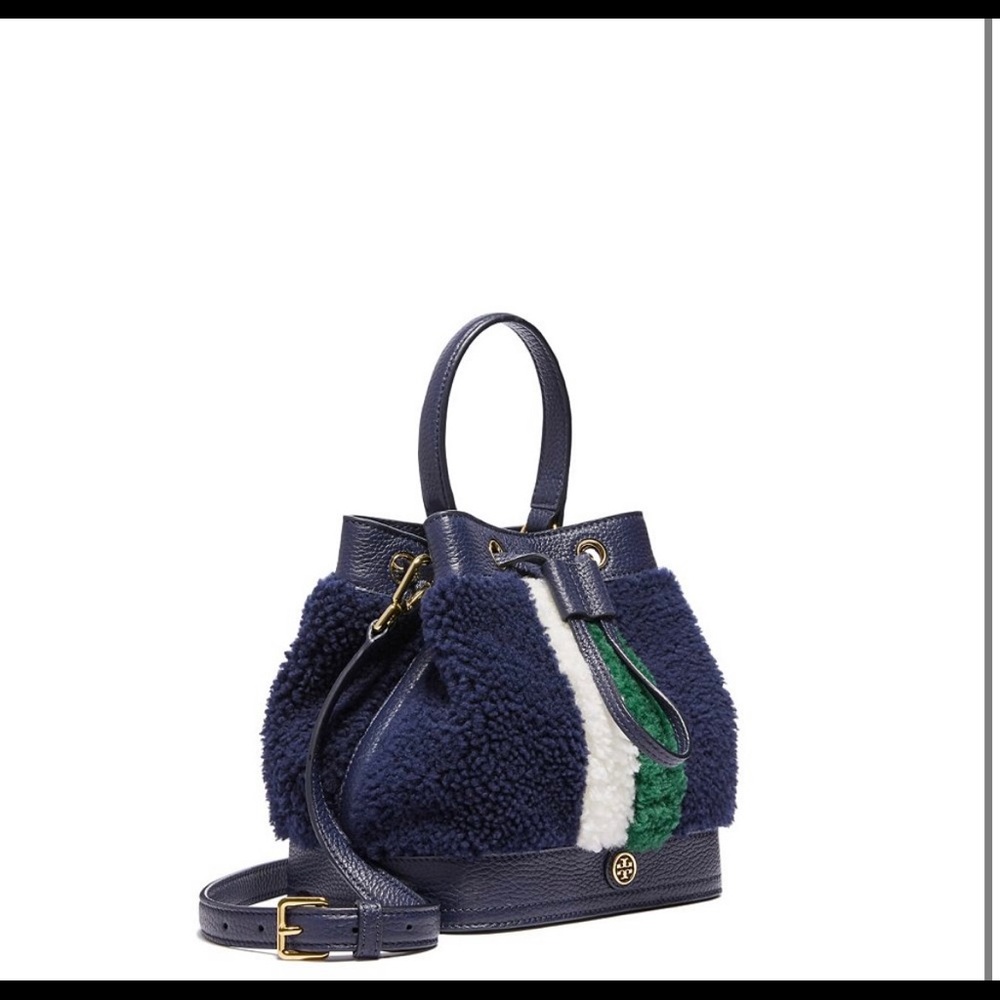Tory Burch Shearling Bucket Bag
